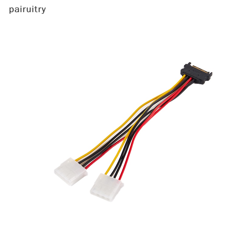 Prt 20 /30cm Kabel Power Extension SATA 4pin Male To Molex IDE Dual Big 4pin Female Cable Adapter Untuk HDD Hardisk Kawat Aksesoris PRT