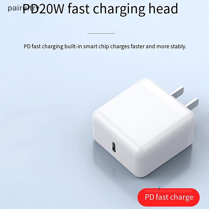 Prt PD 20W Single Dan Dual Port Fast Charging Head Portable Safe Smart Phone Charger Fast Type-C Langsung Charger Untuk Handphone PRT