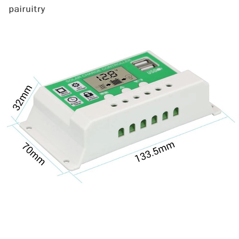 Prt Solar Charge Controller 12V24V Otomatis. Arus Charger 30A20A10A Untuk Panel PV 100W 200W 300W 400W 500W PRT