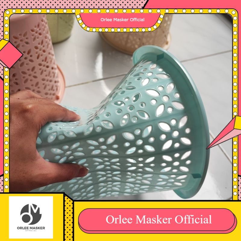 TONG SAMPAH KECIL MOTIF BUNGA WARNA PASTEL ELASTIS BAHAN BAGUS BUKAN DAUR ULANG
