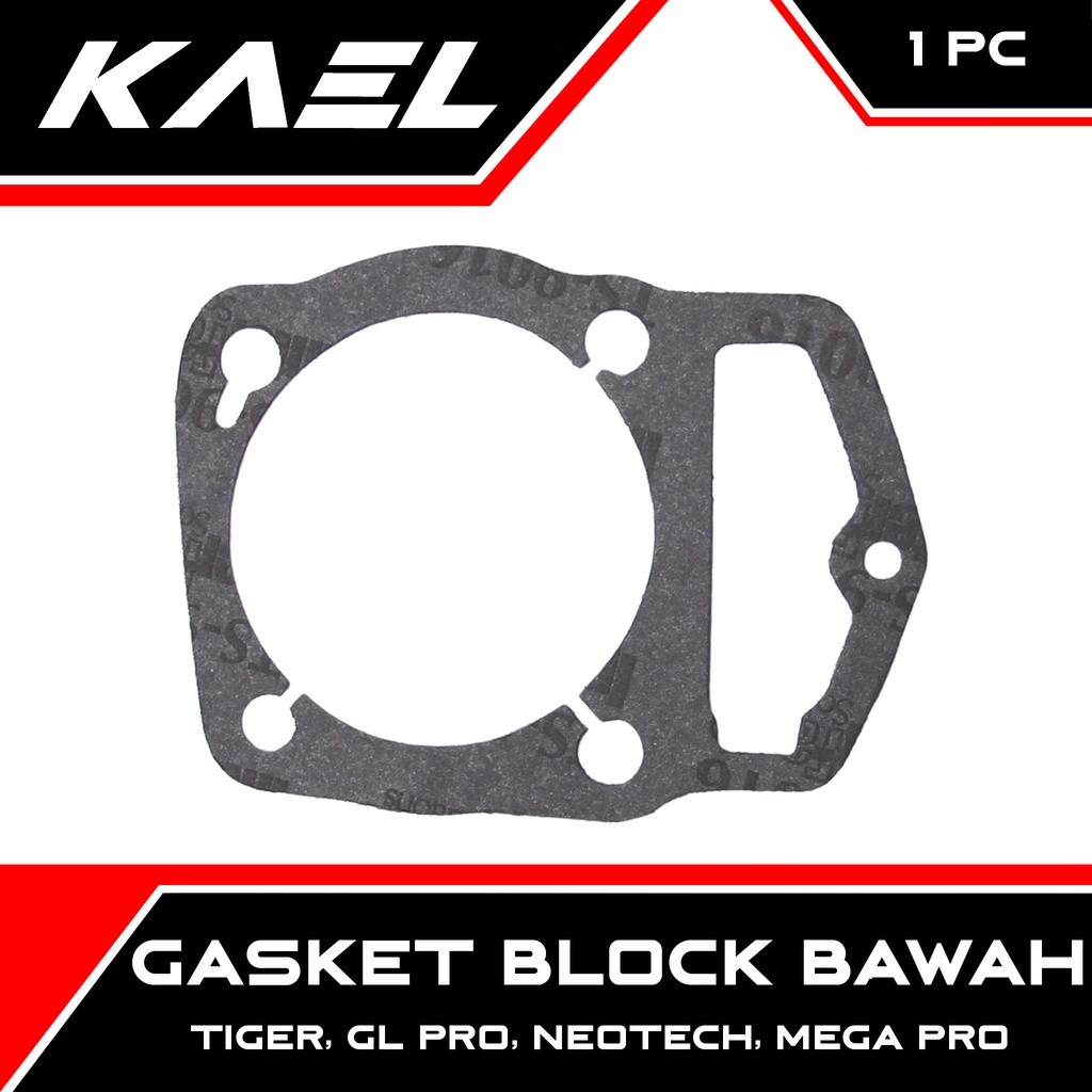 Gasket Block Bawah Tiger &amp; Mega Pro &amp; GL Pro &amp; Neotech Packing Paking Blok Seher Cylinder Silinder