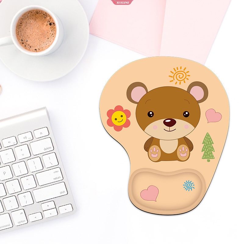 Kartun Gaming Mouse Pad Wrist Rest 3D Hewan Lucu Silikon Menebal Game Komputer Kantor Pelindung Pergelangan Tangan Dukungan Gelang Tangan [ZXL]