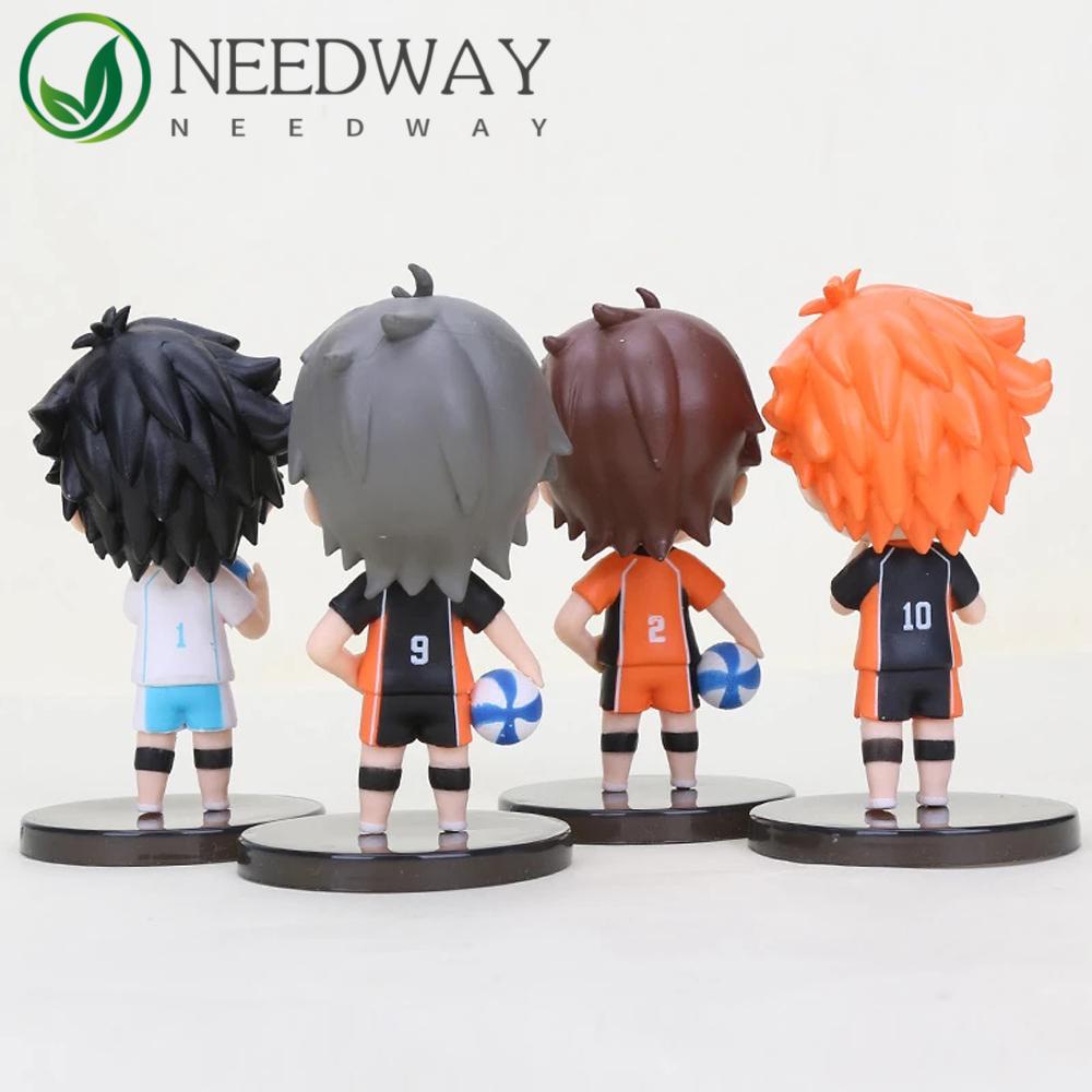 SKJK   Haikyuu Figure Hadiah 4pcs /set Anime Figure Mainan Action Figure Tobio Kageyama