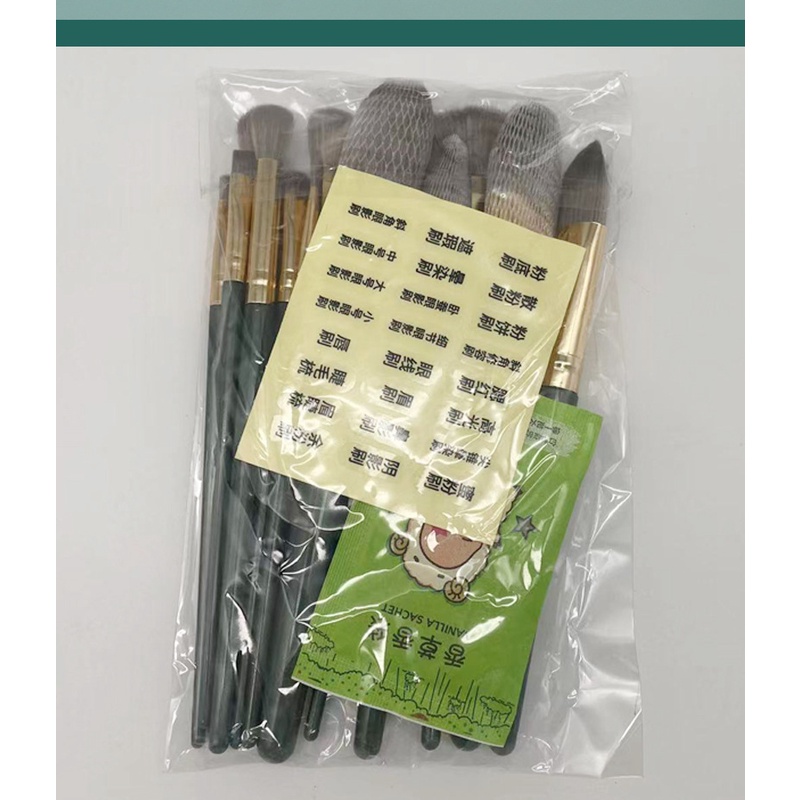 14 Pcs Kuas Makeup Brush Set Eyeshadow Blusher Blending Make Up Brush Highlighter Powder Koas Makeup Beauty Tools