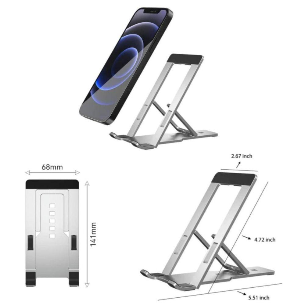 Populer Holder Tablet Kualitas Tinggi Desktop Aluminium Lipat