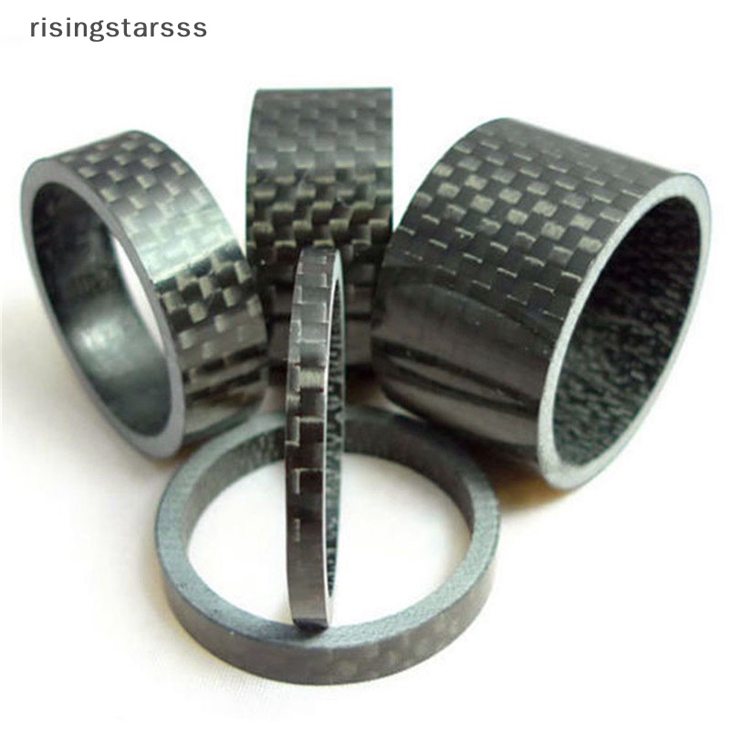 Rsid Span-new Carbon Fiber 3/5 /10 /15 /20mm Spacer1 1 /8&quot; Untuk Batang Sepeda Sepeda Headset Washer Jelly