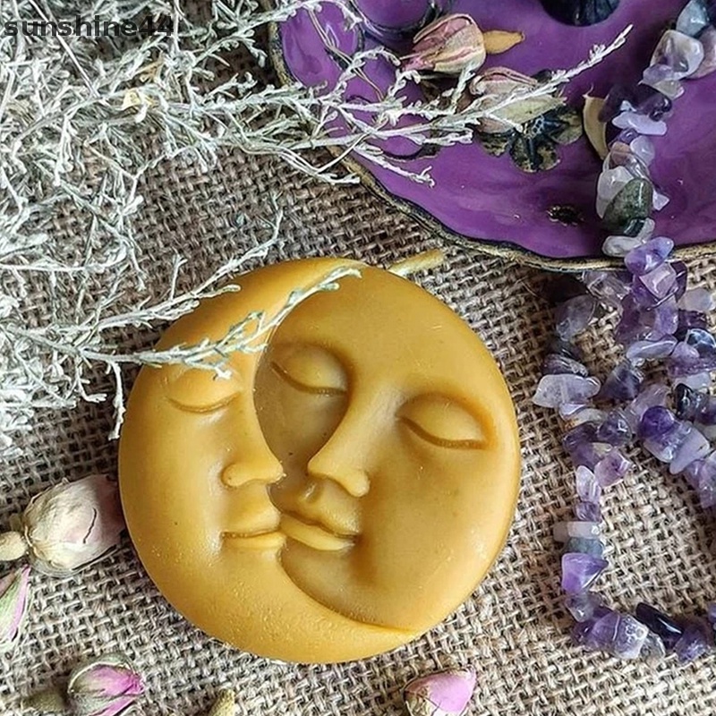 Cetakan Sabun Silikon Sunshine Moon Love Matahari Handmade Ornaments Plester Mold ID