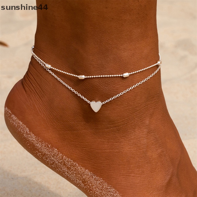 Sunshine Bohemian Rantai Kaki Emas Bintang Laut Gelang Kaki Pantai Barefoot Sandal Gelang Kaki Lucu Wanita Perhiasan ID