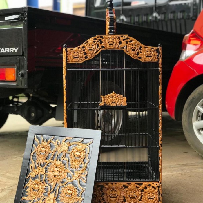 sangkar kotak, sangkar ukir, sangkar kacer