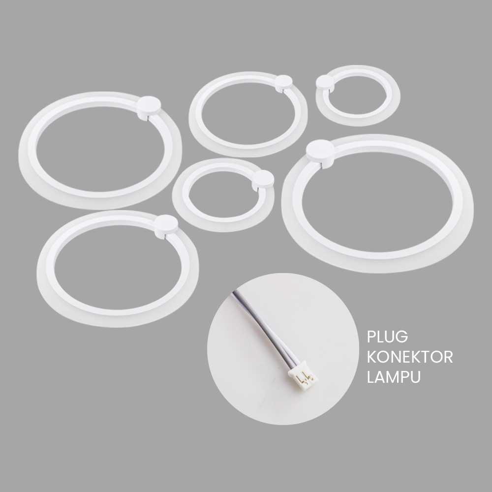 MINGKO Lampu LED Plafon Ceiling Dimmable 70W 6 Ring 3 In 1 Color - 0528