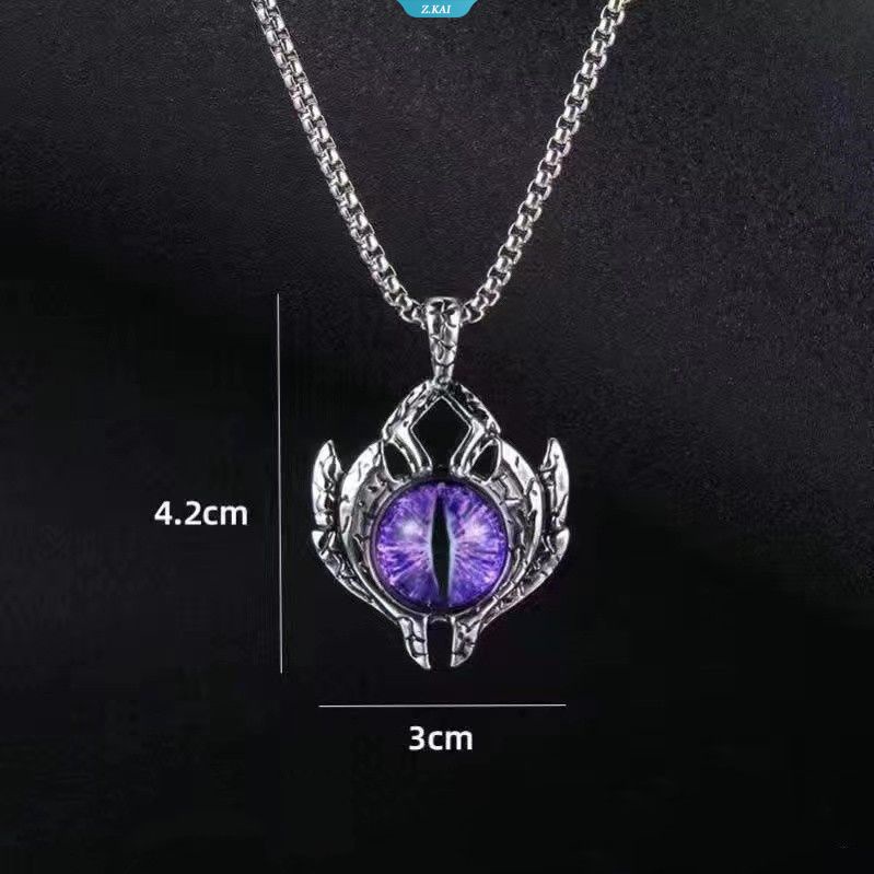 Kalung Kejahatan Mata Surga Kepribadian Titanium Steel Mata Kepribadian Alternatif Hip Hop Kalung [ZK]