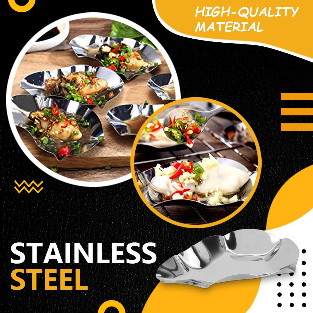 Sauce Dish Portable Stainless Steel Appetizer Tray Panggang Bumbu Piring Bumbu Seasoning Washable Dipping Dapur Rumah Tangga