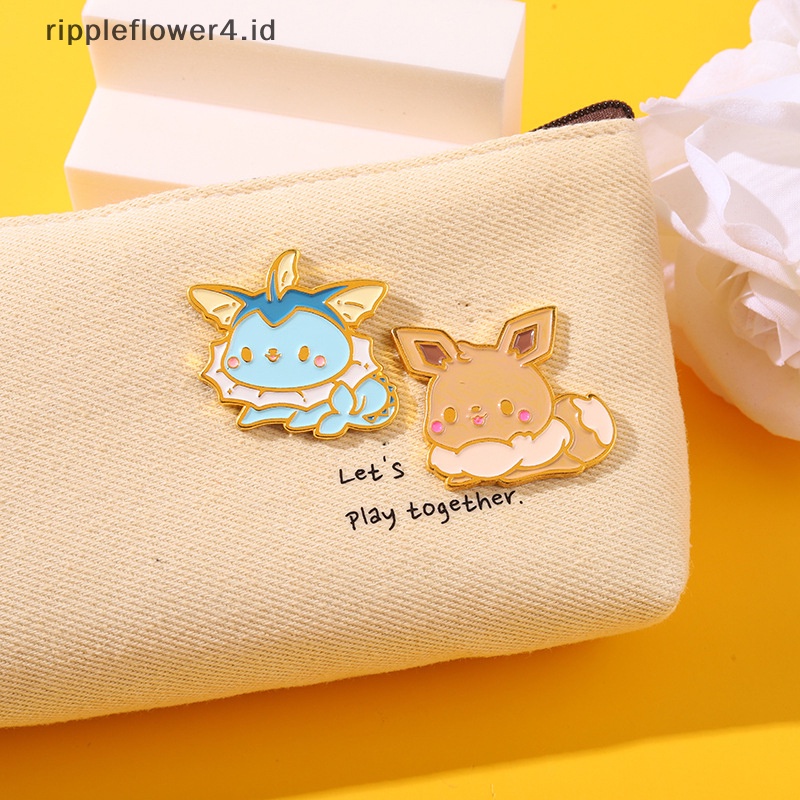 {rippleflower4.id} Kreatif Kartun Lucu Pikachu Kucing monster Kecil Menetes Minyak Paduan Bros~