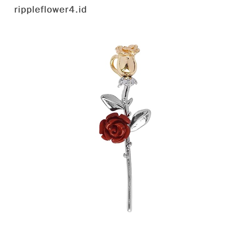 {rippleflower4.id} Bros Bunga Mawar Merah Untuk Wanita Elegan Tulip Flower Bouquet Lapel Pins~