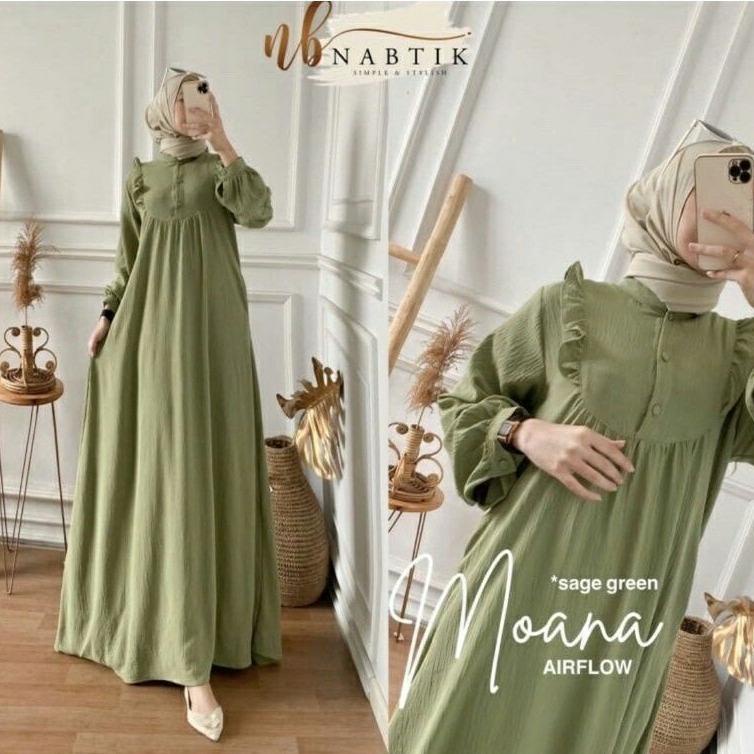 ZASKIYA- AMONA DRESS WANITA CRINCLE / GAMIS WANITA MUSLIM