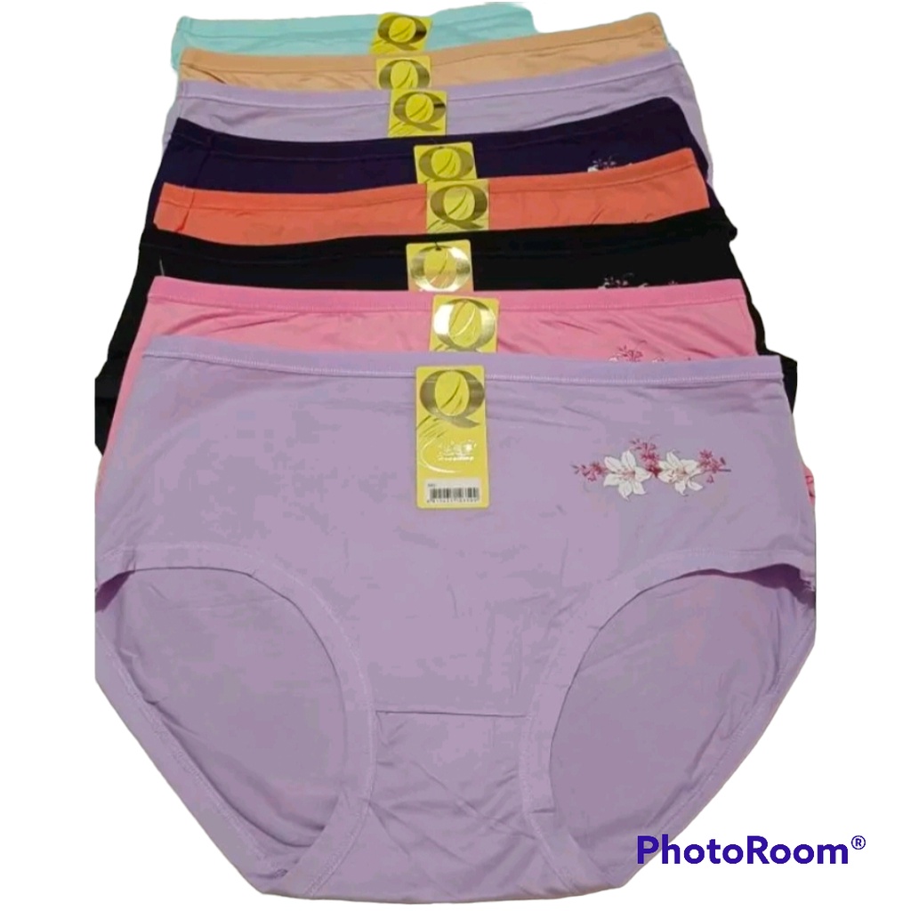 { PROMO MURAH } 6 PCS CELANA DALAM WANITA JUMBO BAN LEBAR FIT TO XXXL RUNSHA 1002 PREMIUM UNDIES