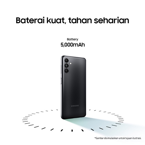 Samsung Galaxy A04s 4/64GB, Handphone Android dengan Tripel kamera, Baterai 5000mAh tahan seharian, Prosesor Octa-Core, Dolby Atmos, Fingerprint sensor-GARANSI RESMI