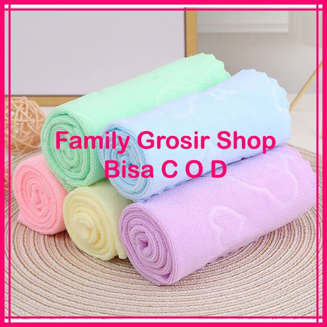 Handuk Microfiber Kecil Olahraga 30x60/30x30  Untuk Muka Lembut Embos Polos Motif Beruang Multifungsi Anduk Bayi Lembut Menyerap Bagus  Kain lap