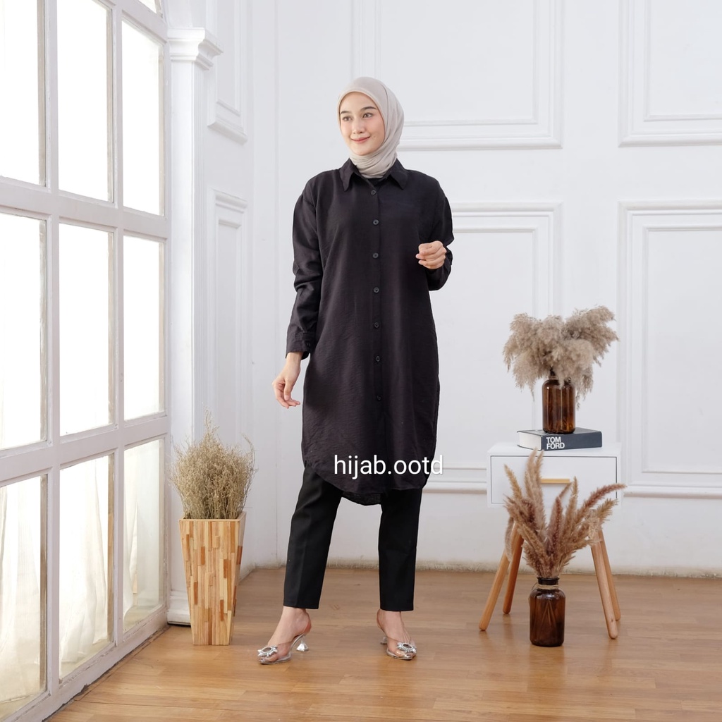 Lova Tunik Pololinen - Grace Tunik-  Long Tunik / Baju Tunik Korea / Korean Outfit