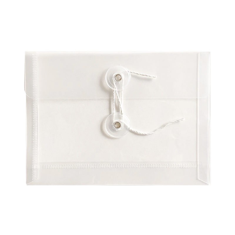 A6 String Tie Mini Plastic Pouch Kantung Kantong Tas Penyimpanan Tempat Simpan Bahan Plastik Reusable