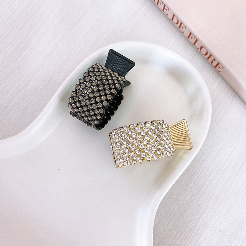 Lucu Penuh Bor Jepit Rambut Perempuan Kembali Kepala Tinggi Ponytail Tetap Artefak Cakar Klip Logam Musim Panas Terompet Ambil Klip Hiasan Kepala