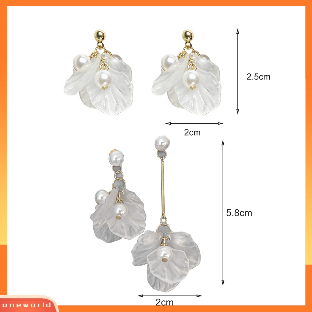 [WOD] 1pasang Anting Elegan Semua Pertandingan Pengerjaan Halus Shiny Eye-catching Dress Up Bentuk Bunga Aksesoris Fashion Canggih Untuk Kehidupan Sehari-Hari