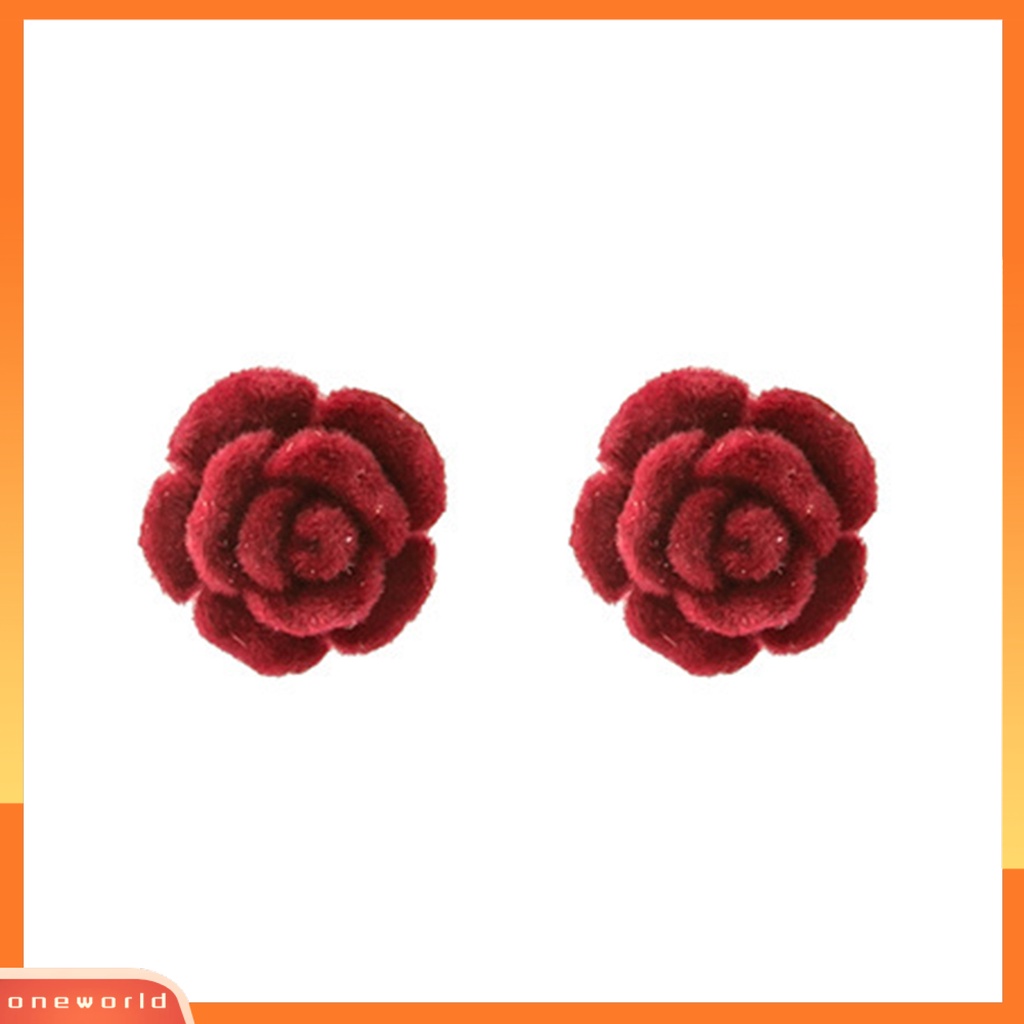 [WOD] 1pasang Anting Wanita Gaya Gelap Indah Telinga Dekorasi Kepribadian Biru Enchantress Rose Retro Ear Studs Untuk Pacaran