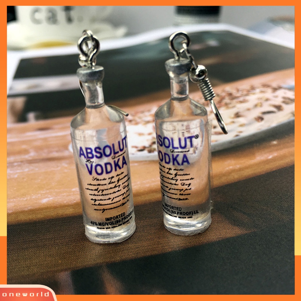 [WOD] 1pasang Botol Minum Mini Lucu Bentuk Anting Elegan Untuk Pacaran