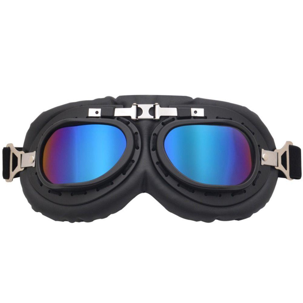 AUGUSTINA Kacamata Motor Steampunk Retro Vintage Protection Pelindung Mata Sepeda Motor Bersepeda Gafas Wind Glasses Helm Pilot Goggles Sunglasses Wind Mirror Goggles
