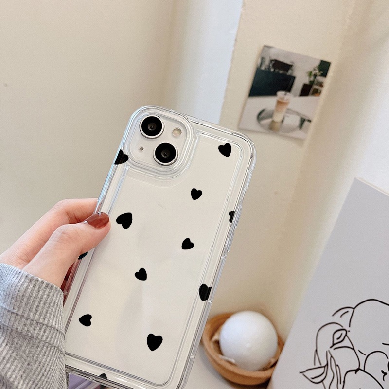 Case Hati Bercak Untuk Vivo Y11 Y12 Y15 Y17 Y12S Y12A Y20 Y20S Y21 Y21A Y21G Y21S Y33 Y33S Y33T Y3S Y90 Y91 Y91C Y91i Y95 Y70 Y1S V21 V255G X8 Lite Airbag Shockproof Cover