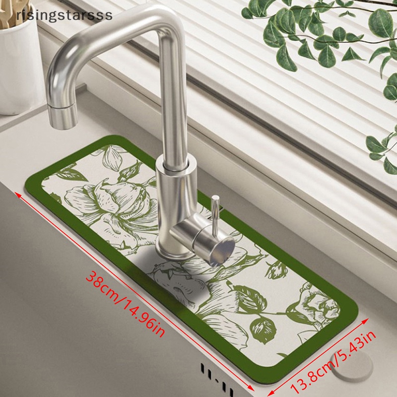 Rsid Span-new Faucet Drain Pad Alas Meja Toilet Diatom Mud Absorbent Pad Anti Jamur Mat Jelly