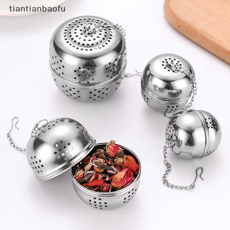 [tiantianbaofu] Stainless Steel Ball Tea Leak Ball Tea Leak Mesh Filter Saringan Teh Infuser Butik