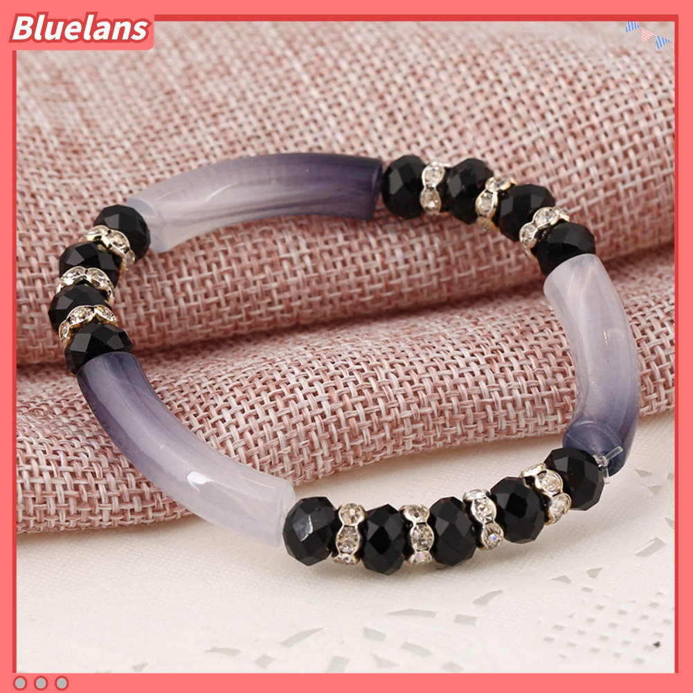[BLS] Berlian Imitasi Warna-Warni Hias Gradien Warna Gelang Bangles Wanita Pesta Perhiasan
