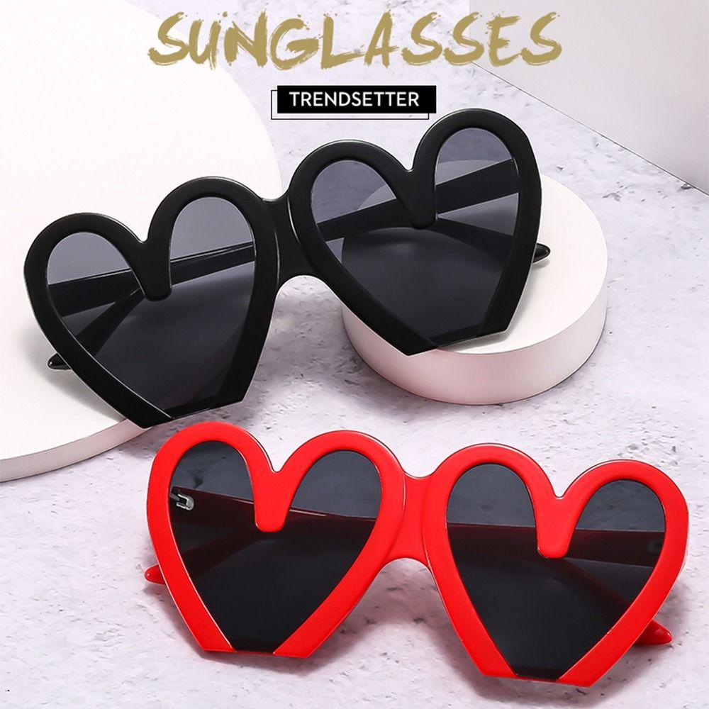 R-flower Heart Sunglasses Untuk Wanita Vintage Aksesoris Kostum Halloween Nuansa Keren