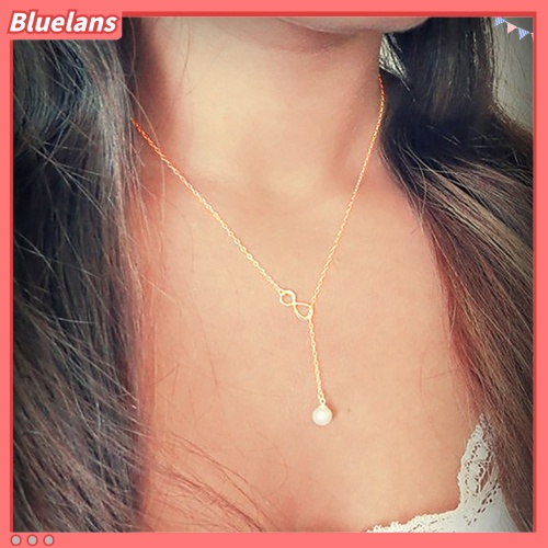 [BLS] Wanita Kecil Tak Terbatas Beruntung Nomor8 Tergantung Pesona Pengantin Pernikahan Kalung Perhiasan