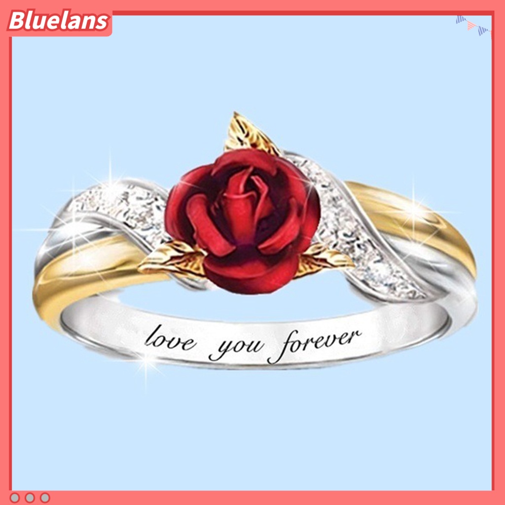 [BLS] Cincin Huruf Inggris Motif Cincin Perhiasan Tunangan Bahan Alloy Tahan Karat Untuk Gadis