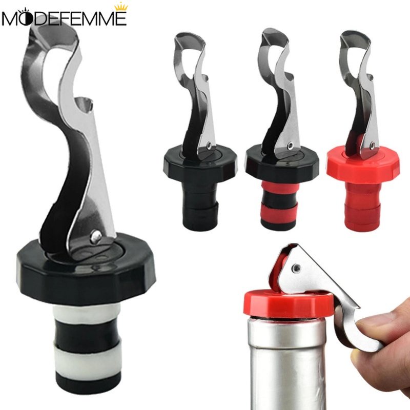 [Fitur] Reusable Perlengkapan Pub Dapur Minuman Bir Anti Bocor Tutup Gabus Disegel Botol Stopper Dengan Pembuka Kaleng Fresh-keeping Red Wine Botter Plug