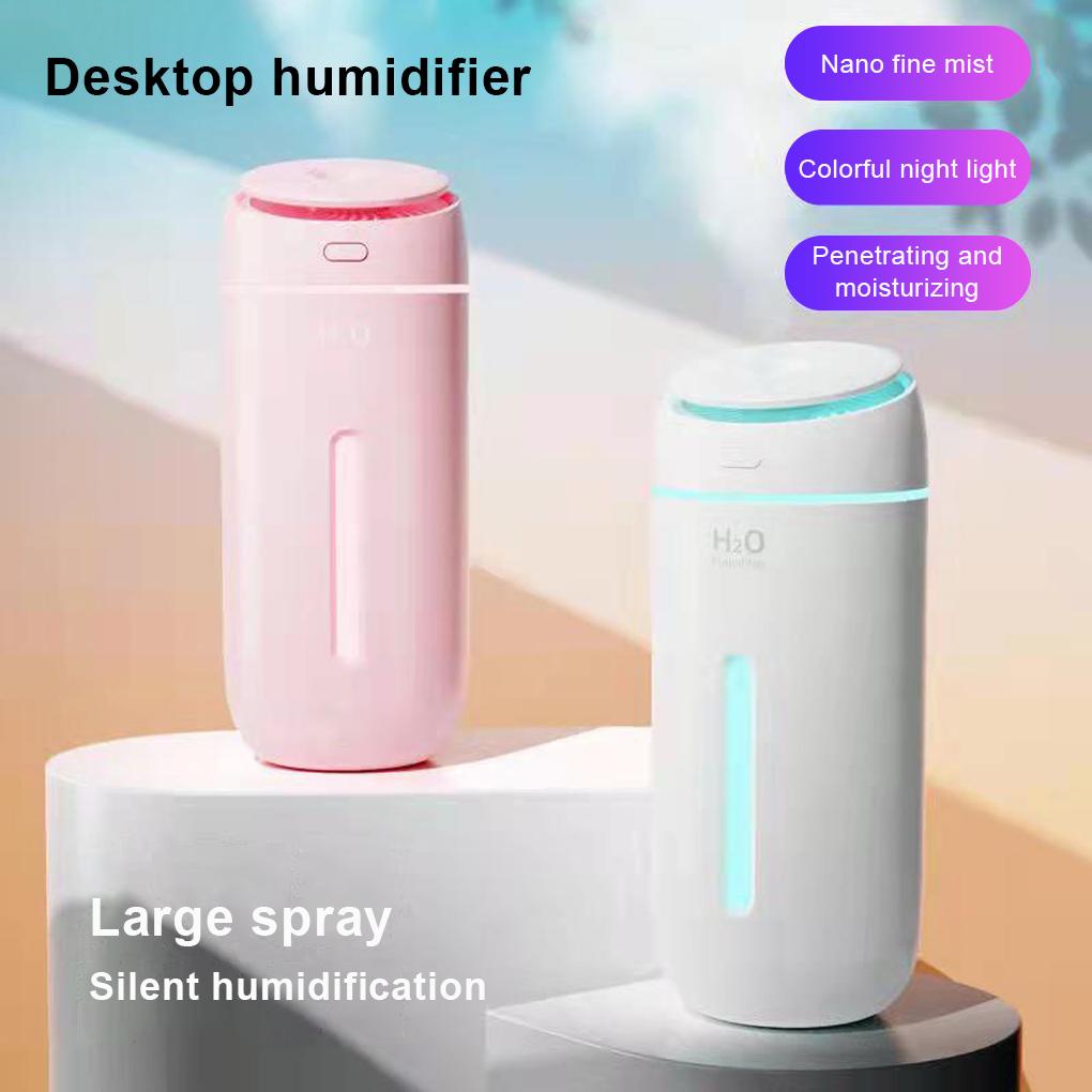 Abs Humidifier Udara 2gear Adjustable Anti Bocor 400ml Silinder Tombol Kontrol Kamar Tidur Mobil Pengharum Mist Maker