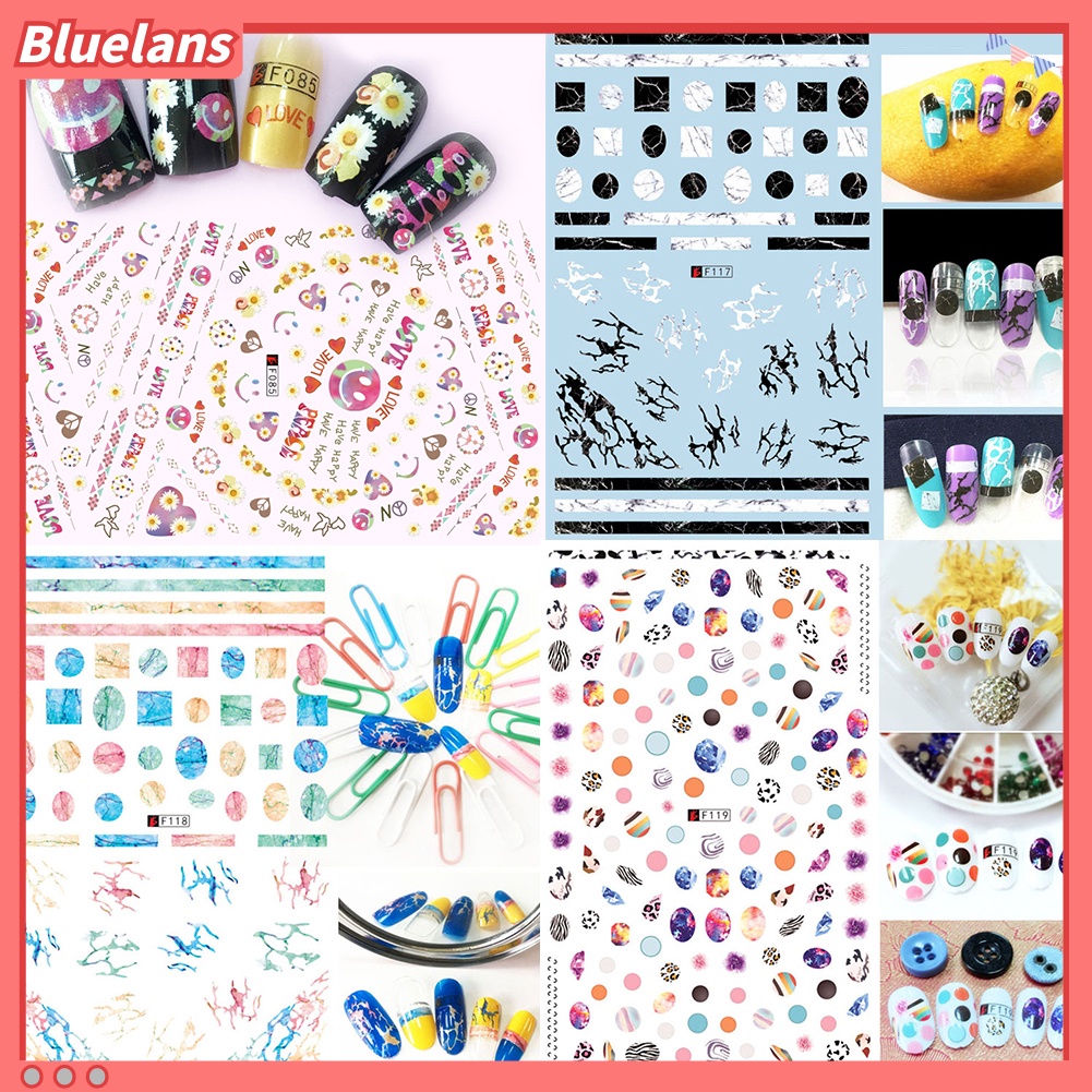 [BLM] 1lembar Huruf Panda Decal Nail Art Stiker DIY Tips Dekorasi Manicure Tools