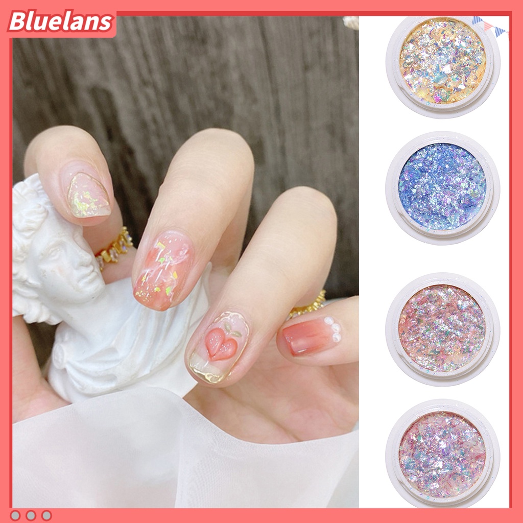 [BLM] Nail Glitters Colorful Nail Beauty Ultra-Tipis Manicure Sequin Powder Glitters Untuk Profesional