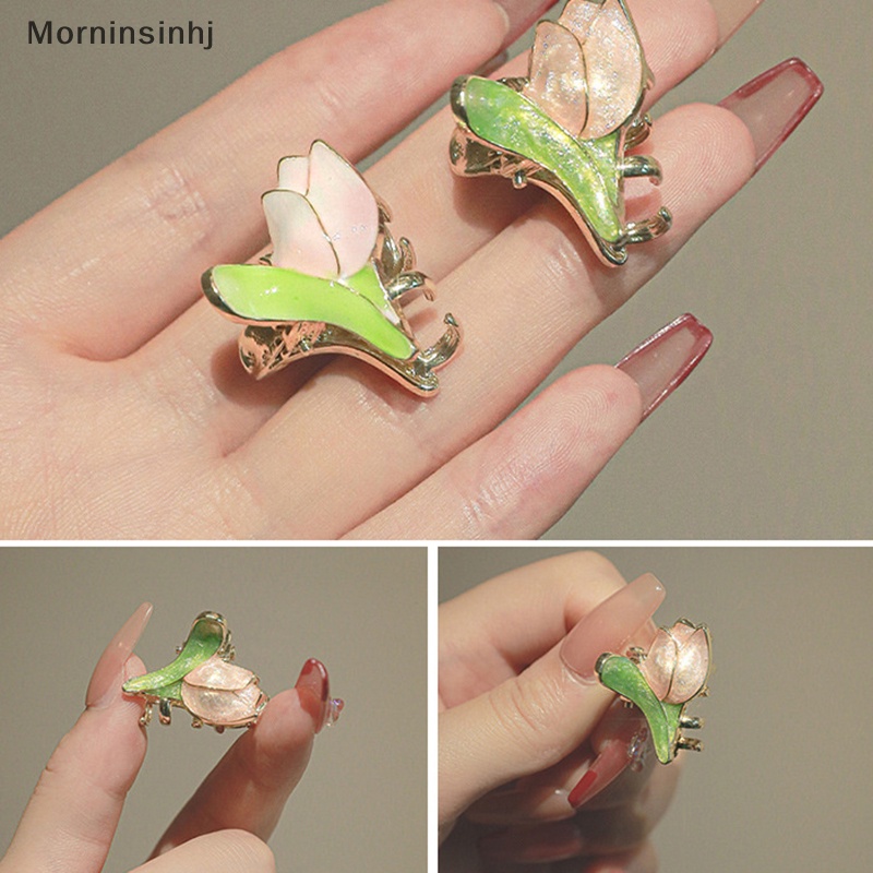 Mornin Jepit Rambut Kepiting Tulip Pink Fashion Wanita Lily of the Valley Flowers Hair Clips id