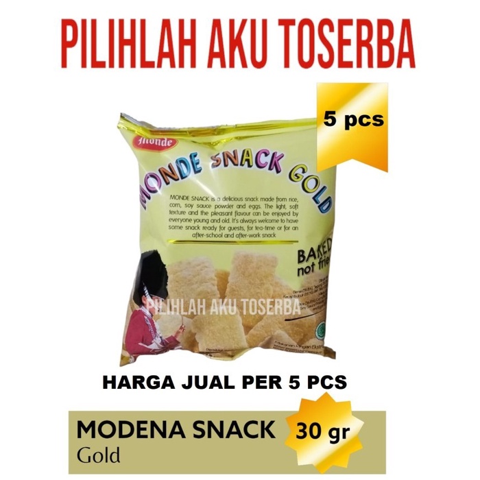 Monde Serena SNACK GOLD 30 gr sekarang 27 gr - ( HARGA 1 DUS isi 45 pcs )