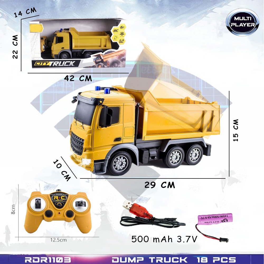MURAH RDR1103 RDR1104 RC Crane Fuso Dam  Dump Truk Truck Mobil Molen Semen Mobil Remote Control Remo