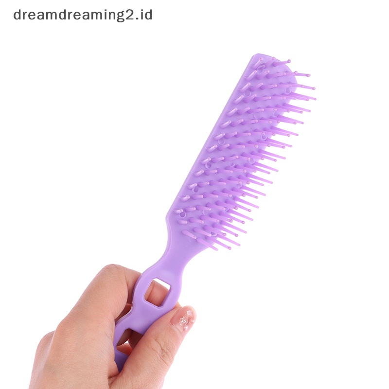 (drea) Sisir Rib Cadangan Perawatan Rambut Praktis New Chic Plastic Man Hairdressing Brush //