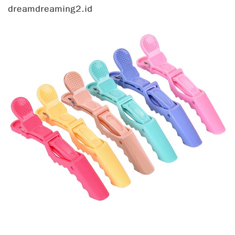 (drea) 6pcs Alat Rambut Crocodile Salon Sectioning Clamp Klip Rias Rambut Profesional //