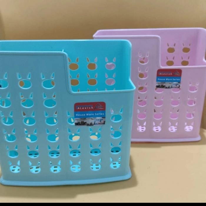 Storage 2 Sekat ALEXISH PASTEL GEDUN Tempat Sendok Garpu/ATK Organizer