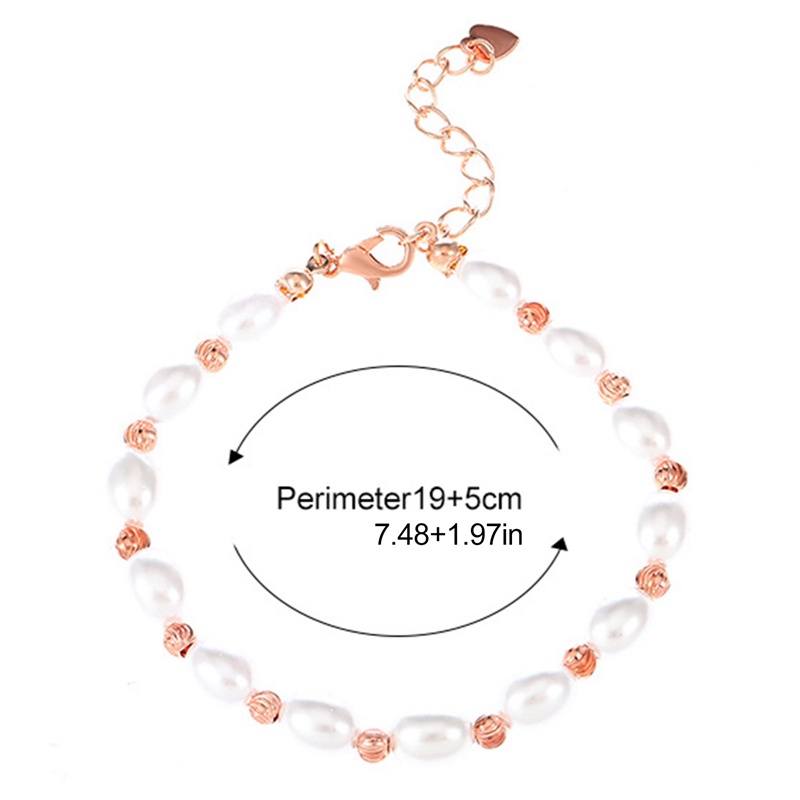 Gelang Mutiara Air Tawar Siswa Perempuan Pacar Desain Sederhana Baroque Pearl Bracelet