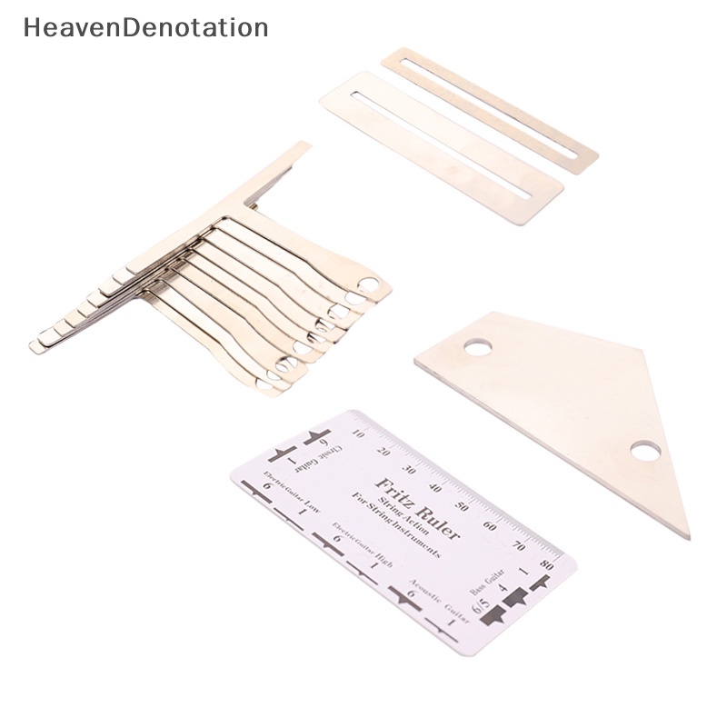 [HeavenDenotation] 1set Kit Alat Pemeliharaan Reparasi String Action Ruler Alat Ukur HDV