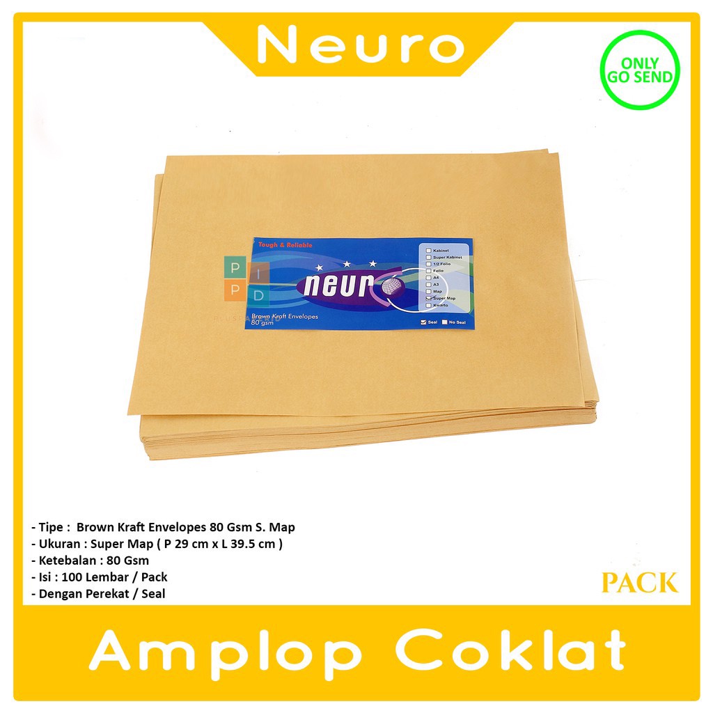 

NEURO - Amplop Coklat Super Map Seal - Pack