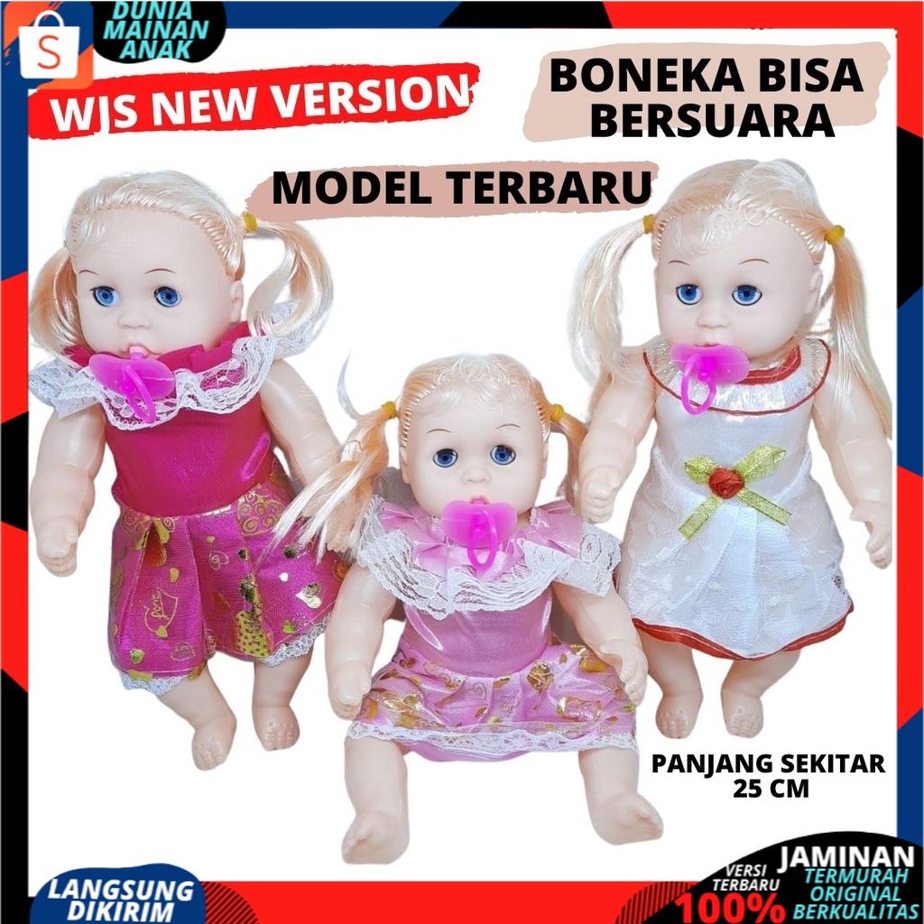 Mainan Anak Perempuan Boneka Bayi Baby Dot Bersuara Papa Mama Ketawa Menangis Kado Ulang Tahun Anak